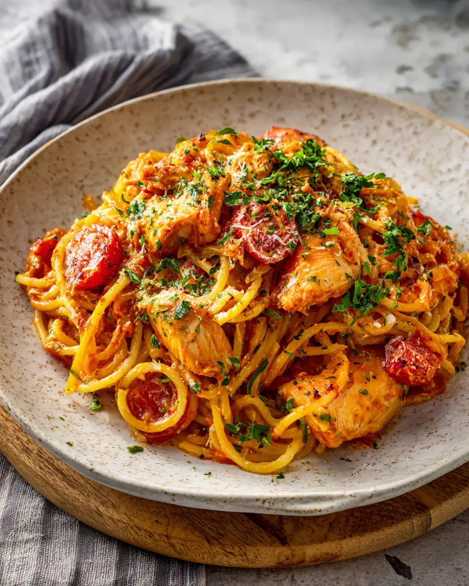 Final dish - Ultimate Comfort Food Chicken Spaghetti Bake Recipe You Have to Try