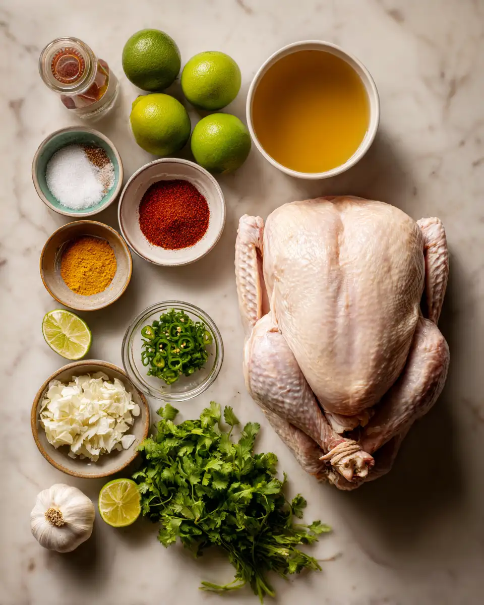 Ingredients for Bold and Zesty Chile-Lime Roast Turkey Recipe to Spice Up Your Feast