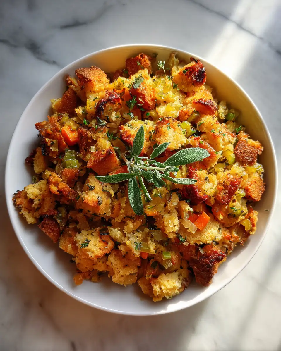 Final dish - Irresistible Cornbread Maple Stuffing Recipe for the Ultimate Holiday Feast
