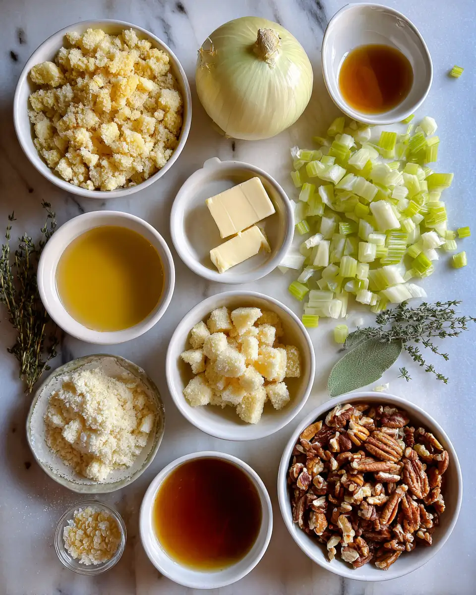 Ingredients for Irresistible Cornbread Maple Stuffing Recipe for the Ultimate Holiday Feast