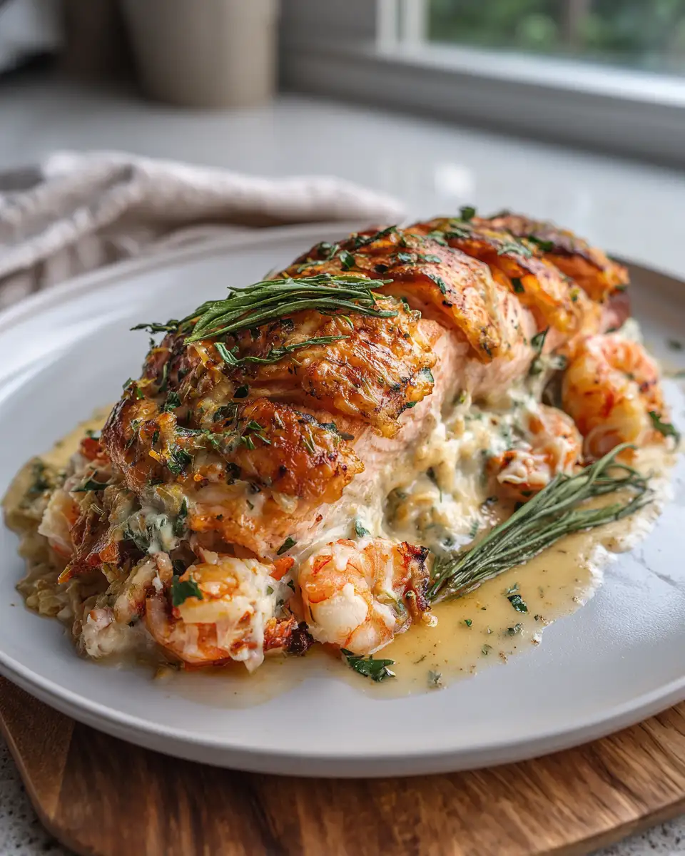 Irresistible Crab and Shrimp Stuffed Salmon Recipe That Will Wow Your Taste Buds - Featured Image