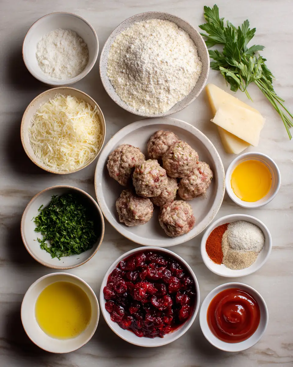 Ingredients for Sweet and Tangy Cranberry BBQ Meatballs That Will Steal the Show