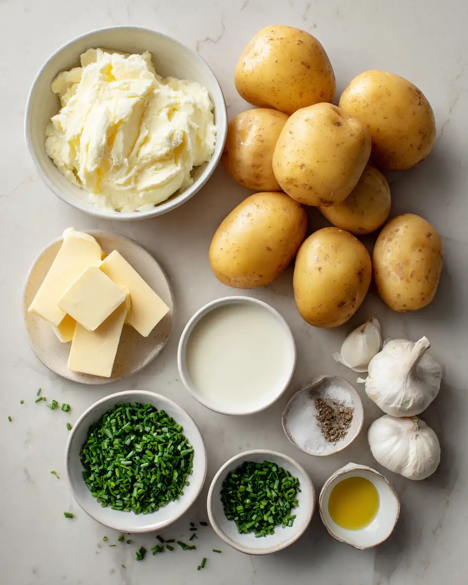 Ingredients for Irresistibly Smooth Cream Cheese Mashed Potatoes Recipe to Elevate Your Dinner