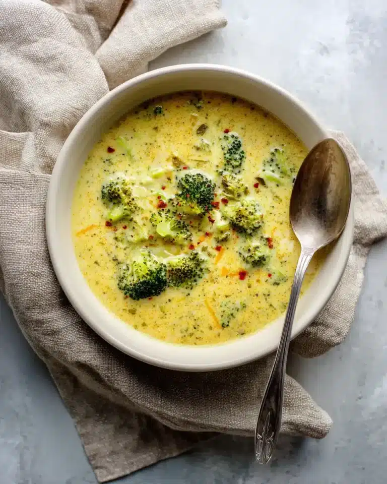 Ultimate Comfort in a Bowl Creamy Broccoli Cheddar Soup Recipe - Featured Image