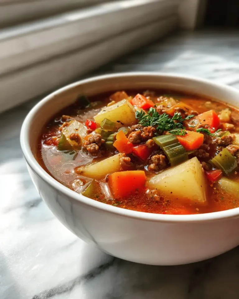 Hearty Crockpot Potato Hamburger Soup Recipe for Cozy Comfort Meals - Featured Image