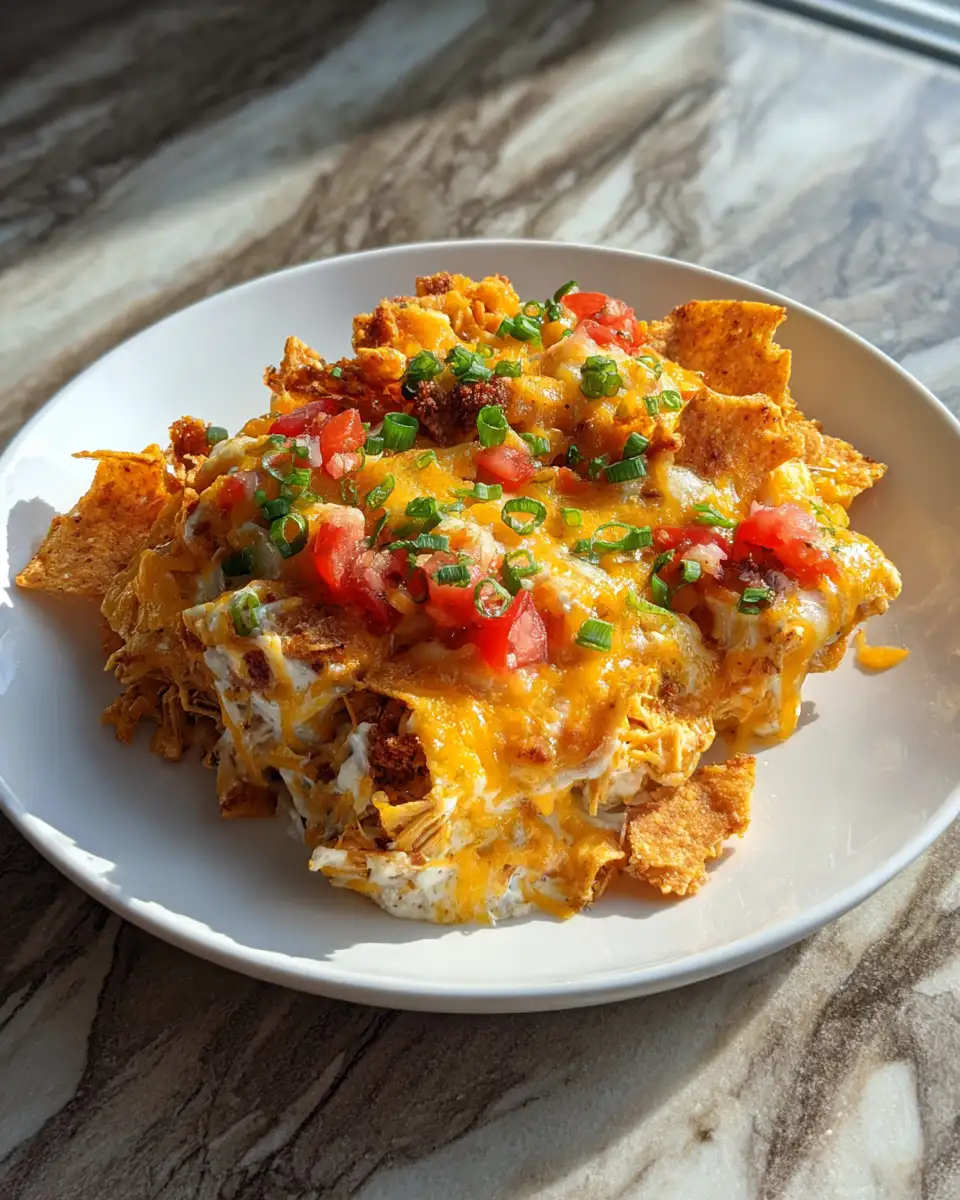 Crunchy Comfort Delight Doritos Chicken Casserole Recipe - Featured Image