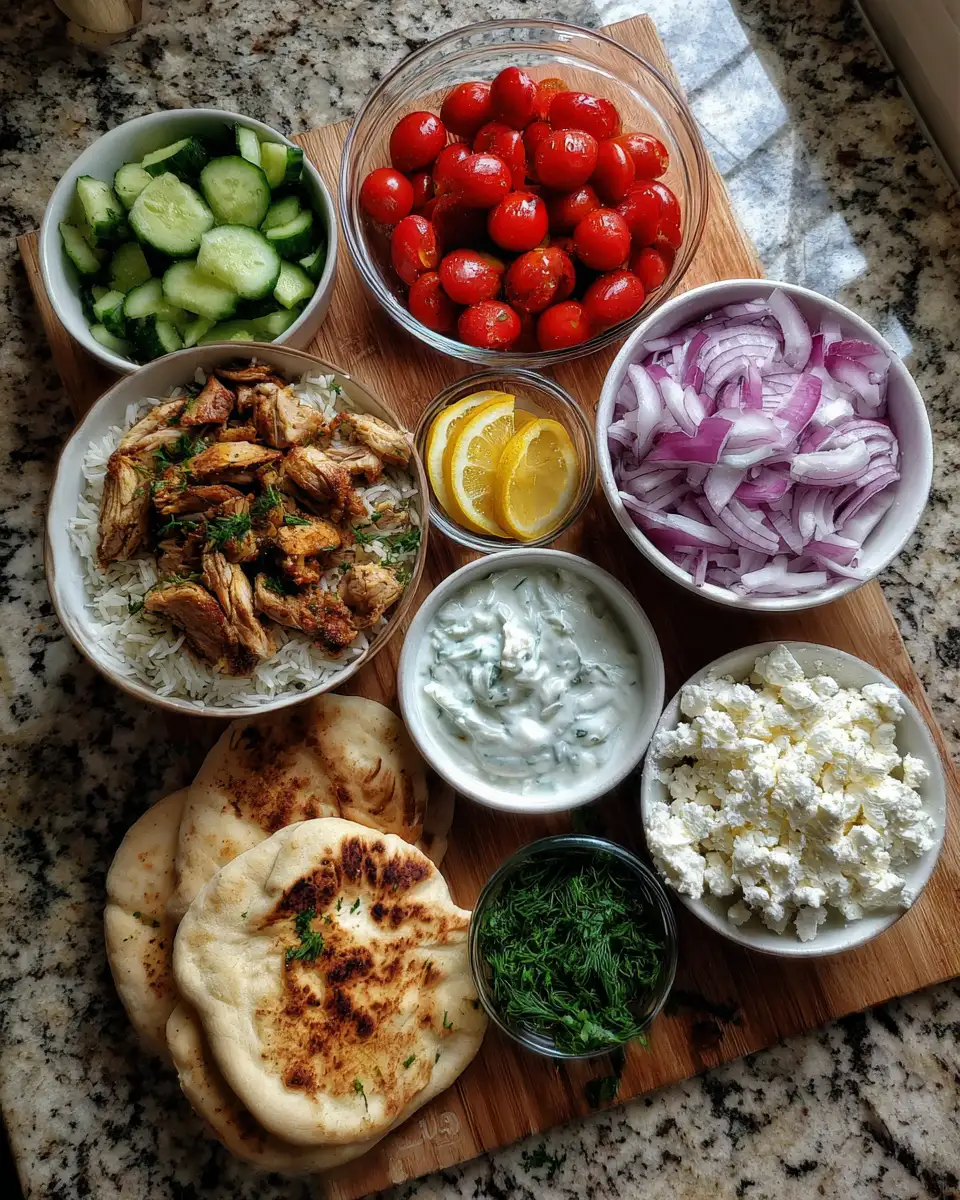Ingredients for Flavor-Packed Easy Chicken Gyro Bowls You Can Make Tonight