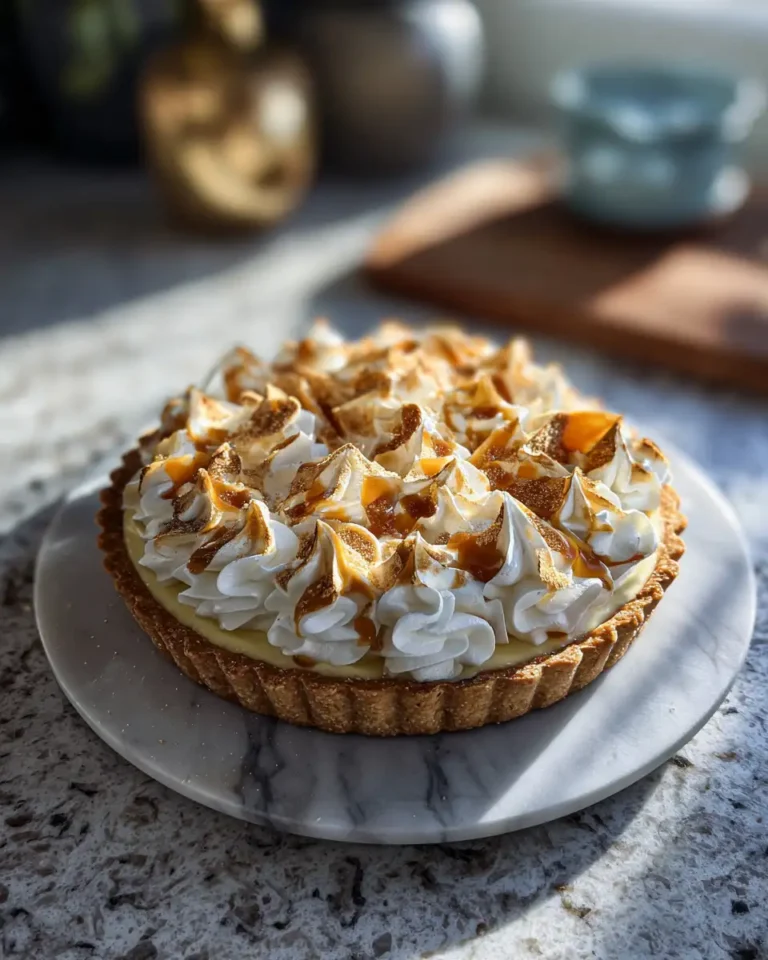 Indulge in the Decadence of Eggnog Crème Tart with Caramel Shards - Featured Image