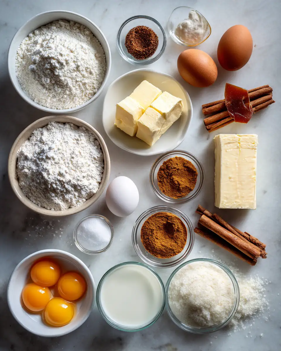 Ingredients for Indulge in the Decadence of Eggnog Crème Tart with Caramel Shards