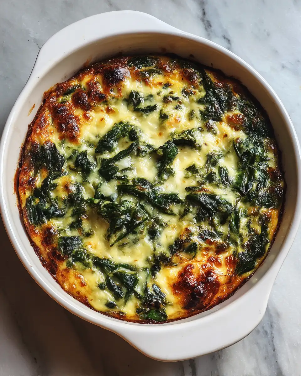 Final dish - Irresistible Garlic Cream Spinach Bake Recipe You Need to Try