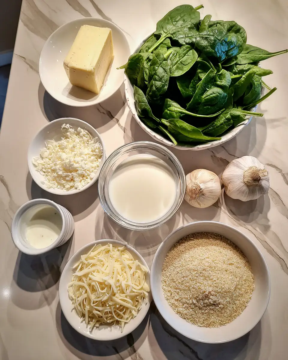 Ingredients for Irresistible Garlic Cream Spinach Bake Recipe You Need to Try