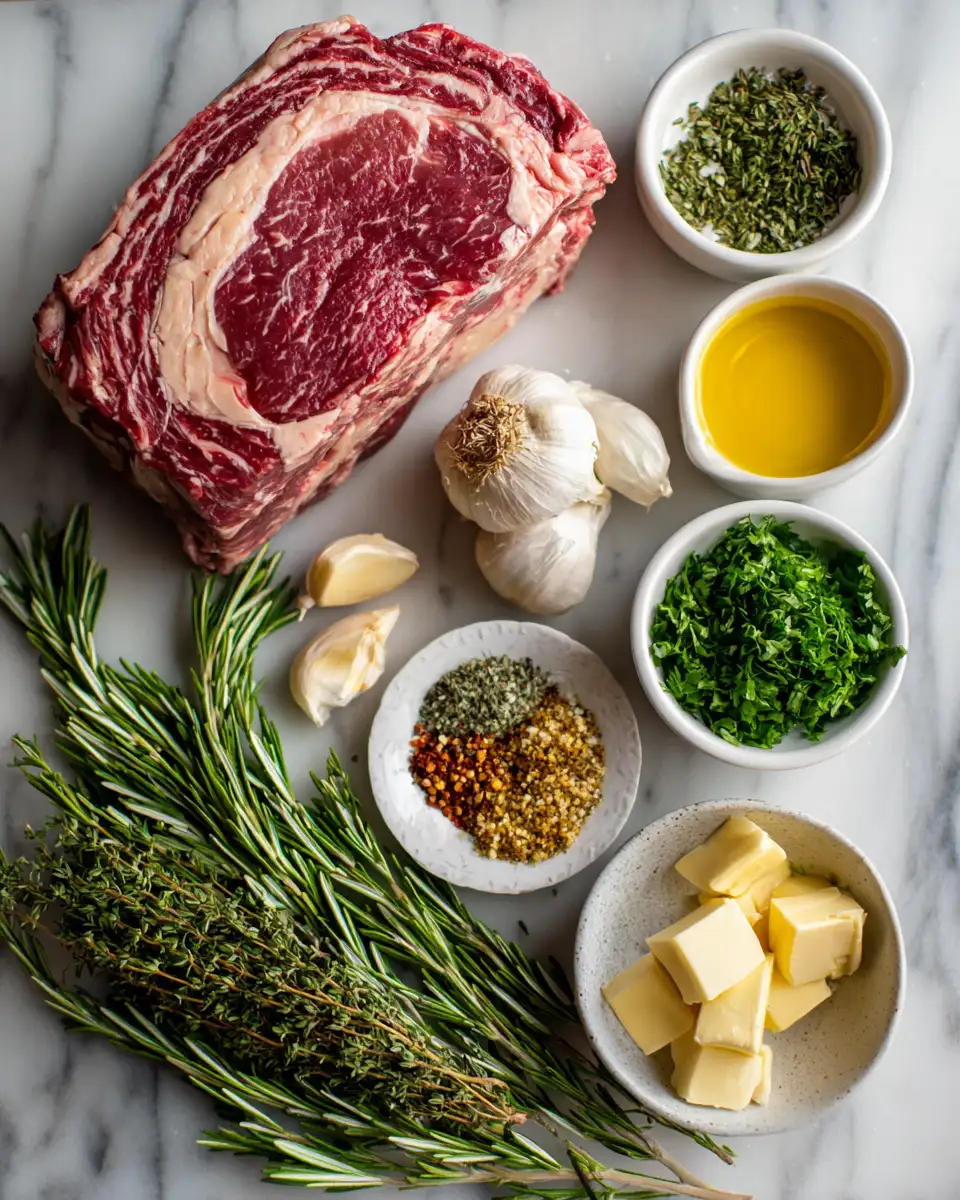 Ingredients for Ultimate Guide to Perfectly Herb-Crusted Prime Rib for Every Occasion
