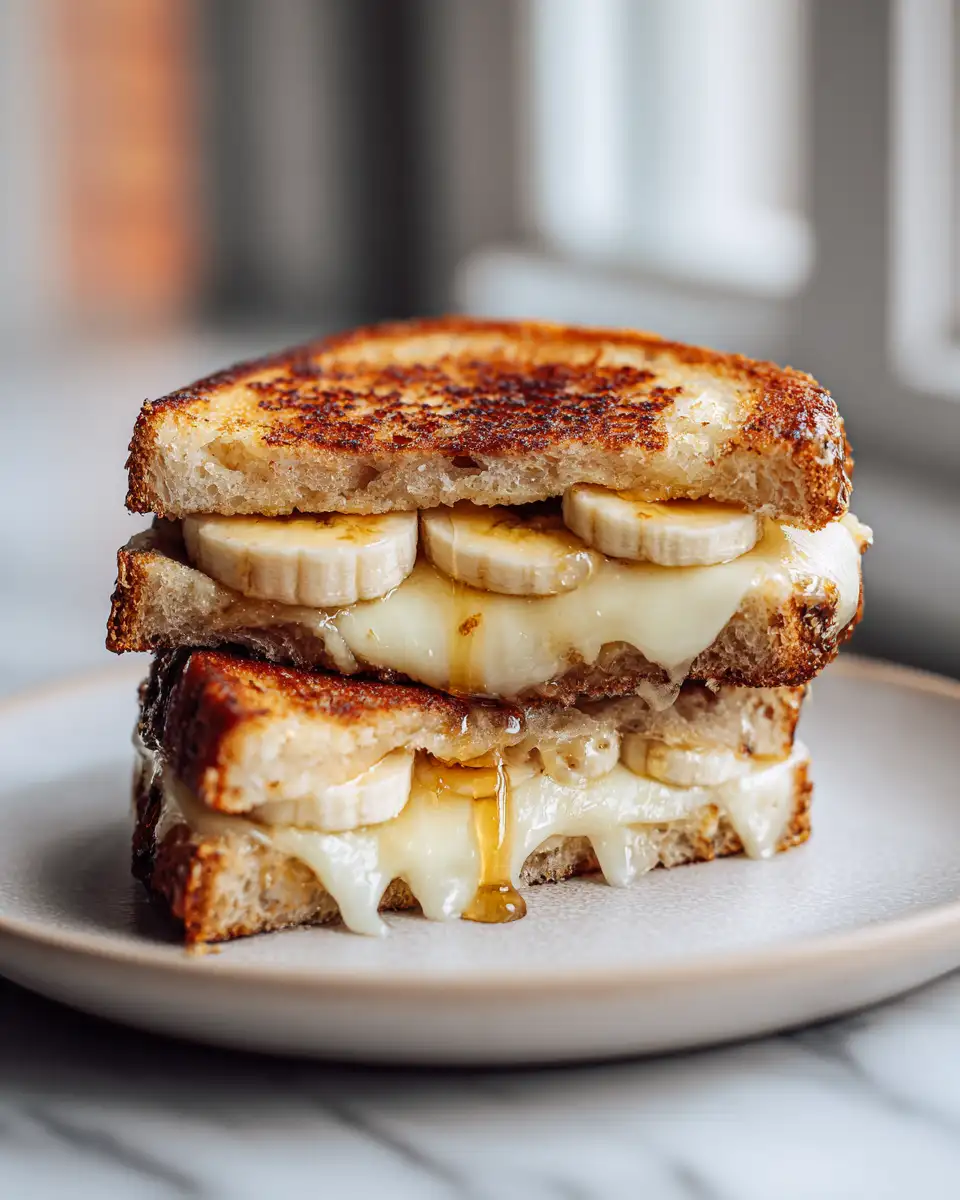Sweet and Savory Delight Honey Banana Grilled Cheese Sandwich Recipe - Featured Image
