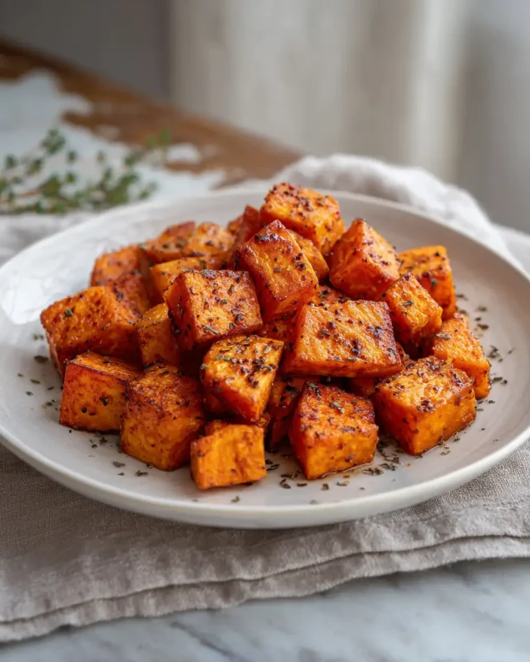 Spice Up Your Snack Time with Hot Honey Sweet Potato Cubes - Featured Image
