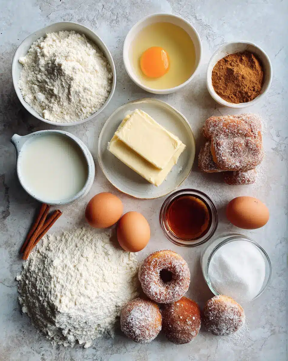 Ingredients for Irresistible Old-Fashioned Buttermilk Donut Bars That Will Melt Your Heart