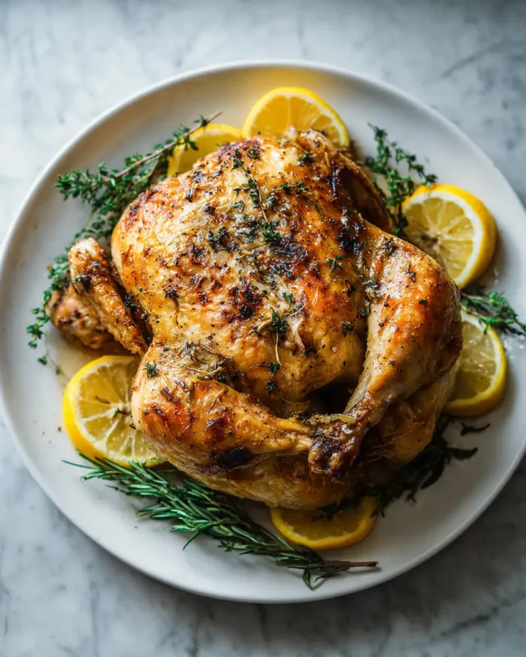 Zesty and Juicy Lemon Garlic Roast Chicken Recipe You Need to Try - Featured Image