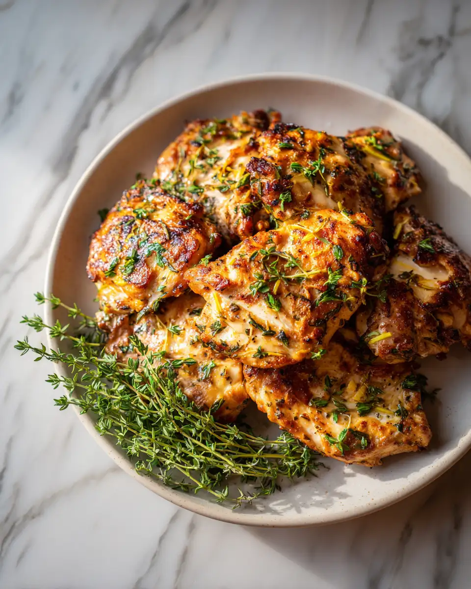 Final dish - Zesty Lemon Thyme Chicken Recipe That Will Brighten Your Dinner Tonight