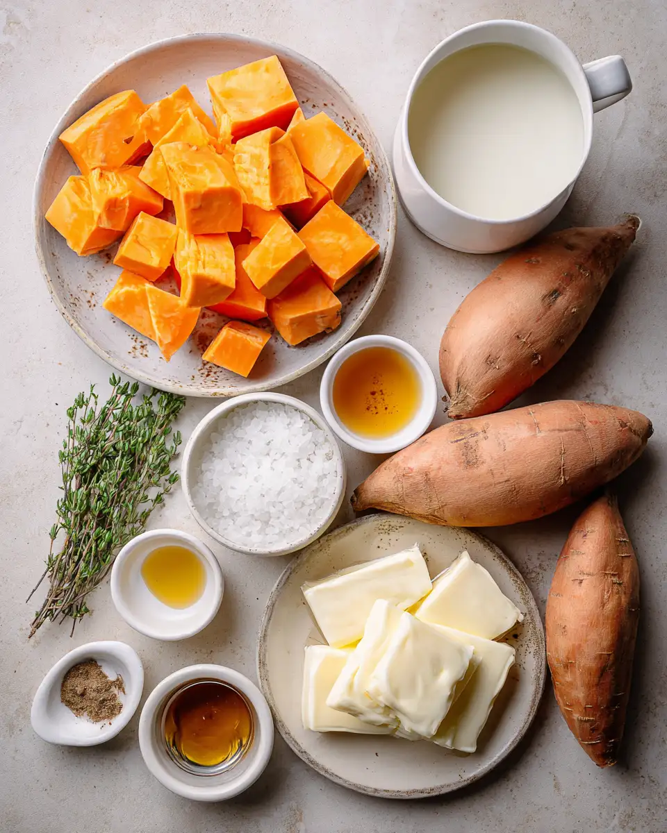 Ingredients for Irresistibly Creamy Maple Sweet Potato Mash Recipe You Need to Try