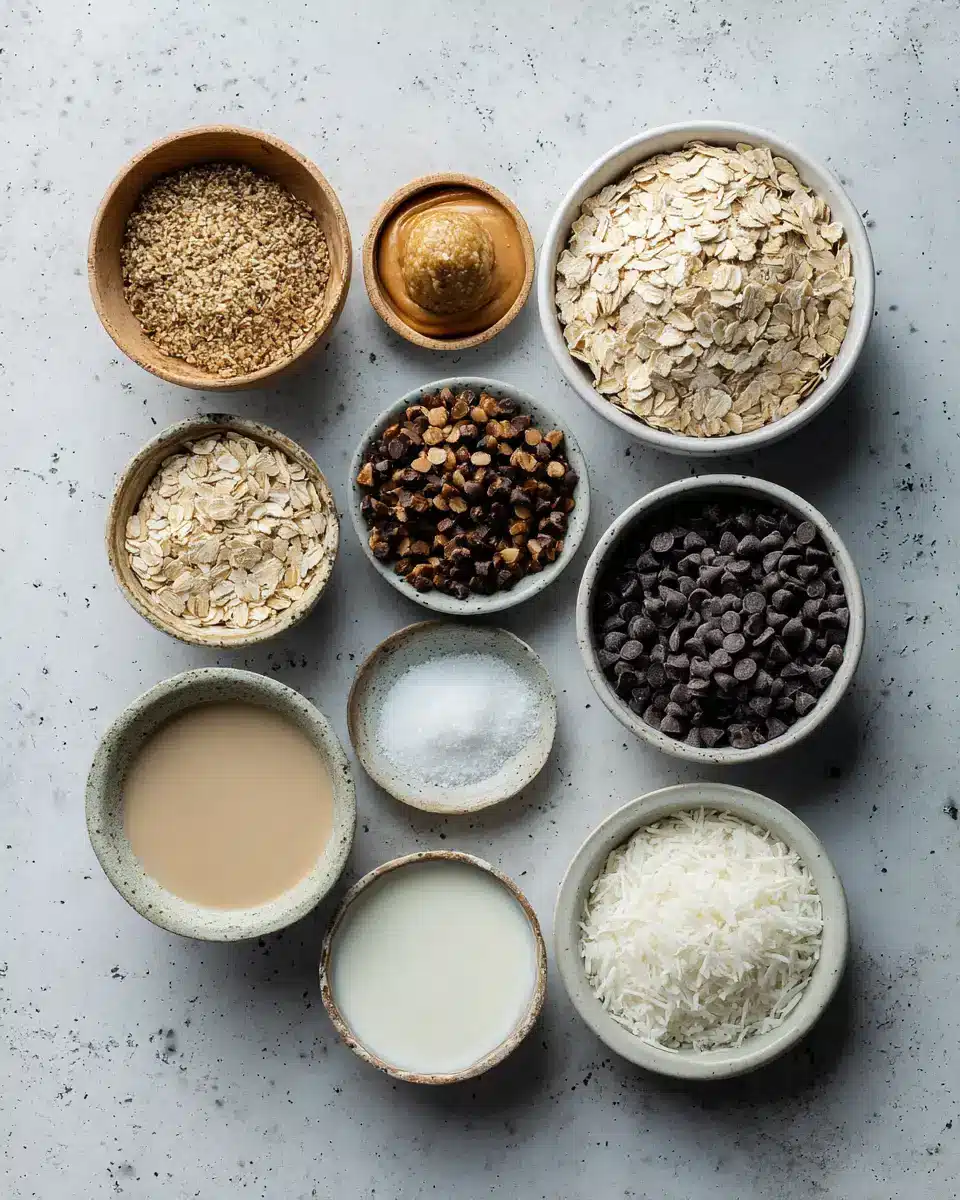 Ingredients for Energize Your Day with Refreshing Mint Chocolate Chip Protein Balls