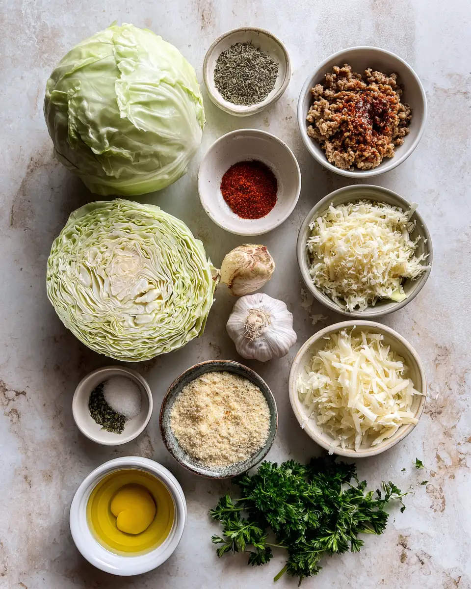 Ingredients for Deliciously Easy Oven-Baked Cabbage Burgers Recipe You Have to Try