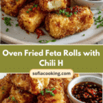 Oven Fried Feta Rolls with Chili Honey A Crispy Sweet and Spicy Delight