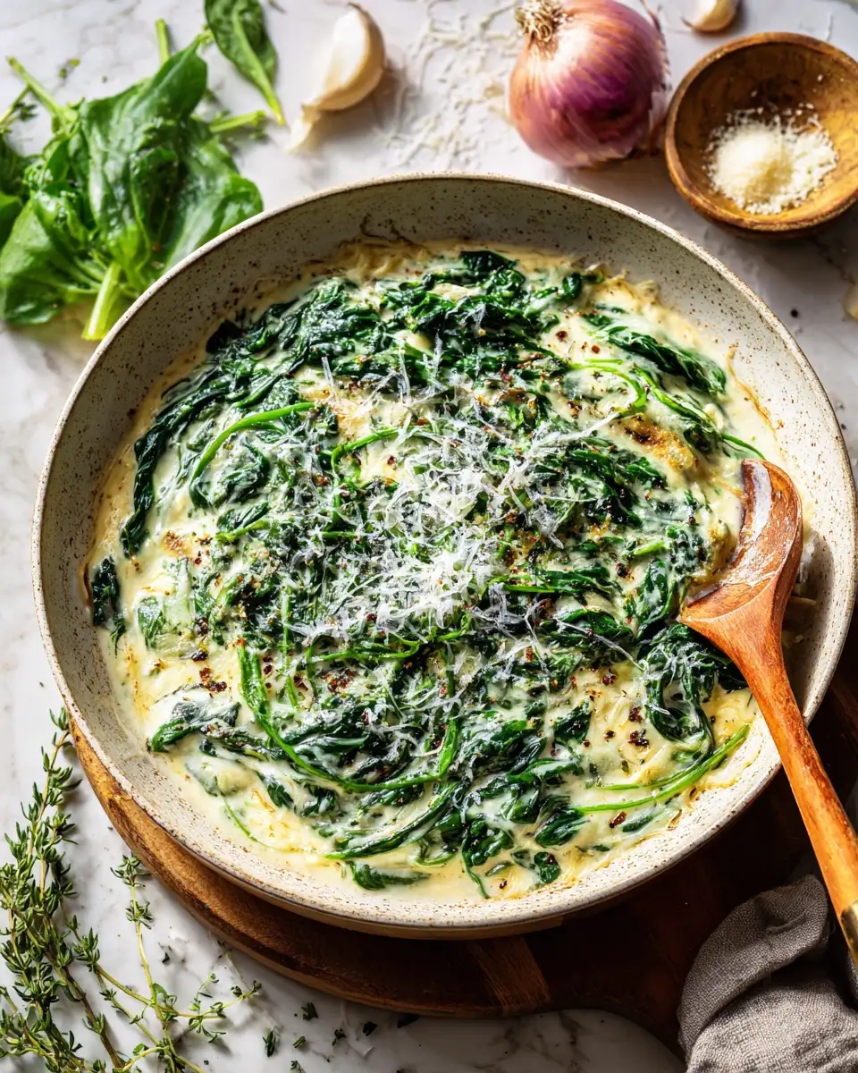 Final dish - Irresistible Parmesan Creamed Spinach Recipe That Steals the Show