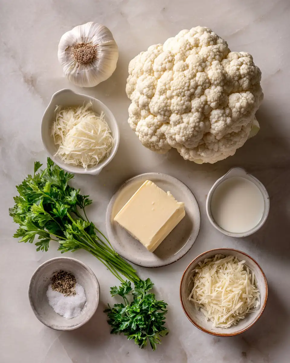 Ingredients for Creamy Parmesan Mashed Cauliflower That Will Steal the Show