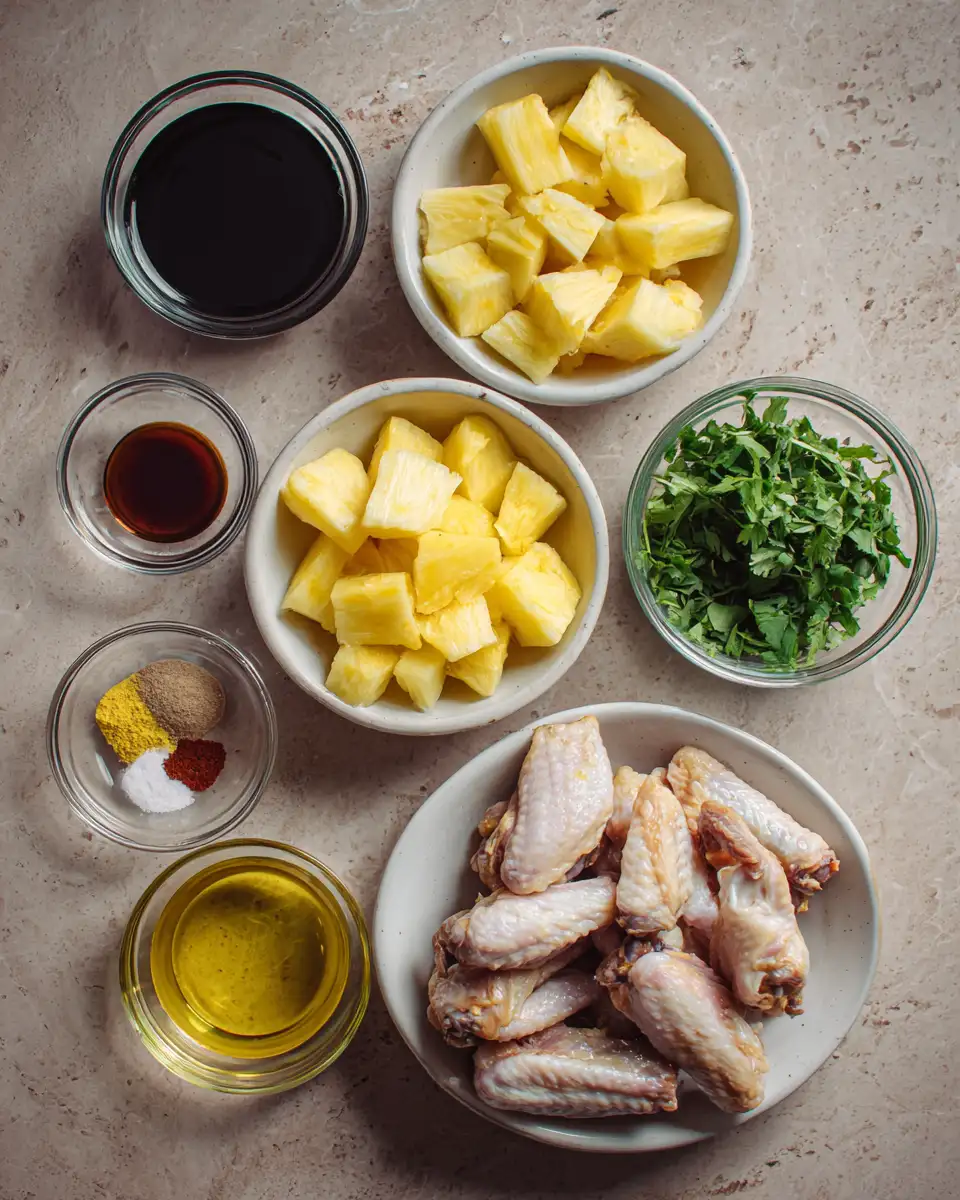 Ingredients for Tropical Twist Pineapple Chicken Wings That Will Wow Your Taste Buds