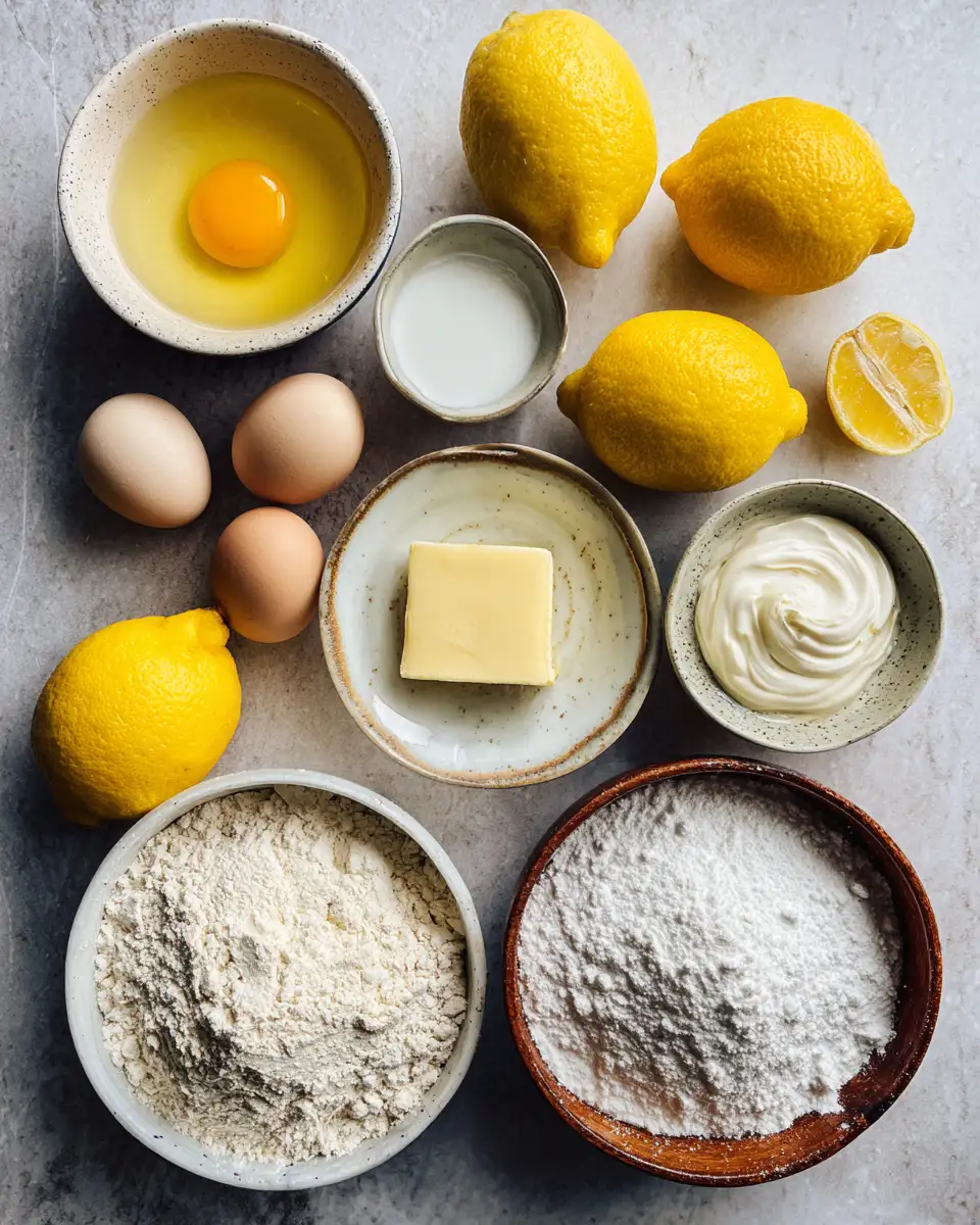 Ingredients for The Ultimate Zesty Recipe for Lemon Loaf That Will Brighten Your Day