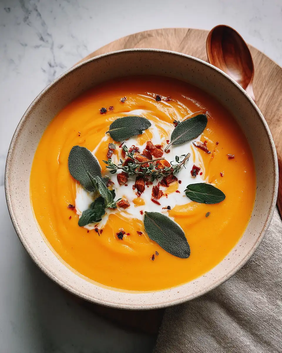 Final dish - Creamy Comfort in a Bowl Roasted Butternut Squash Soup Recipe