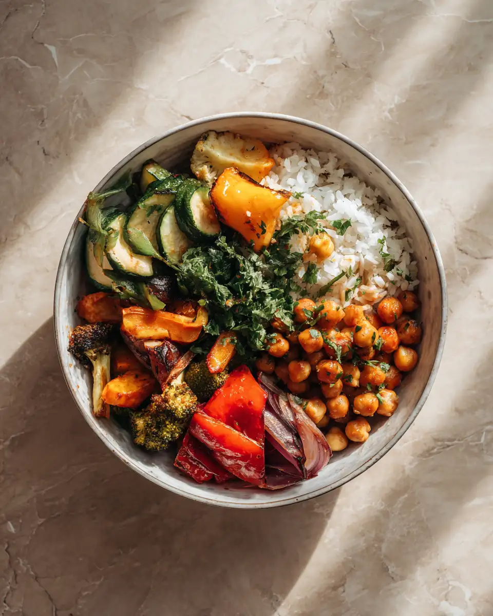 Wholesome Roasted Vegetable and Chickpea Bowl Recipe to Brighten Your Meal Prep - Featured Image