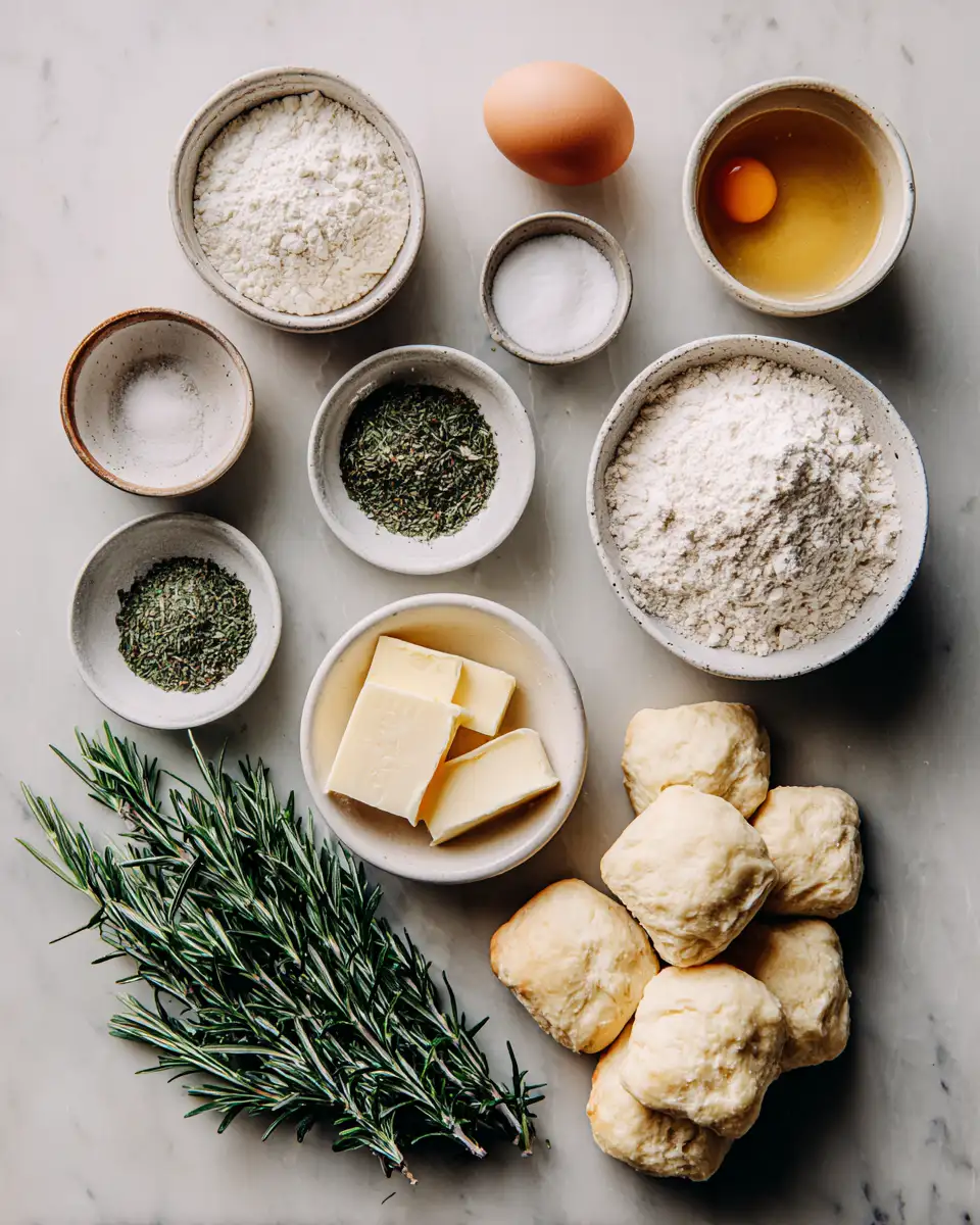 Ingredients for Fluffy Rosemary Dinner Rolls That Will Elevate Your Meal Tonight