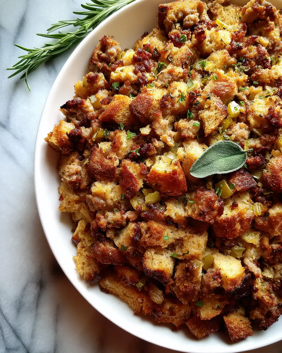 Final dish - Savory Sausage and Sage Stuffing Recipe That Steals the Show