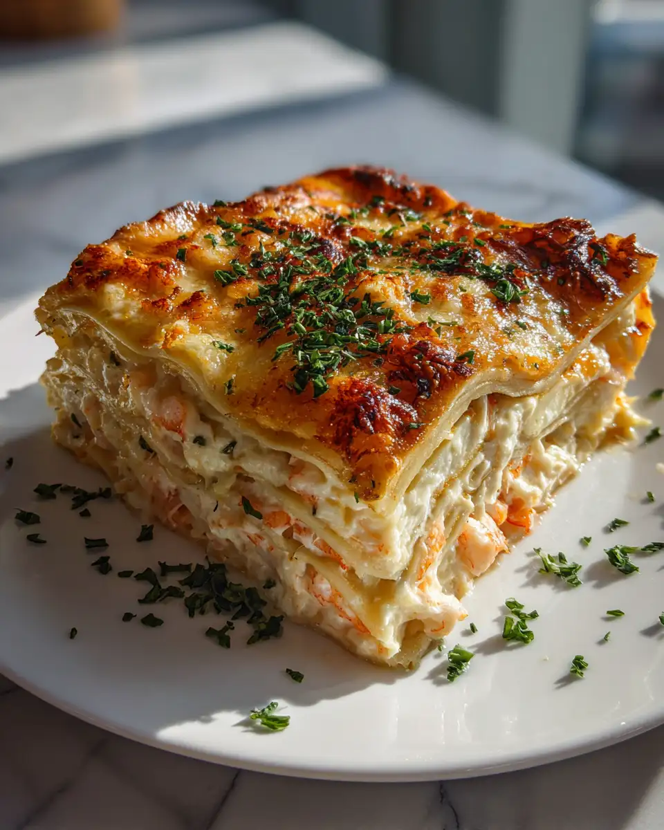 Decadent Delight Shrimp Crab Lasagna Recipe to Savor - Featured Image