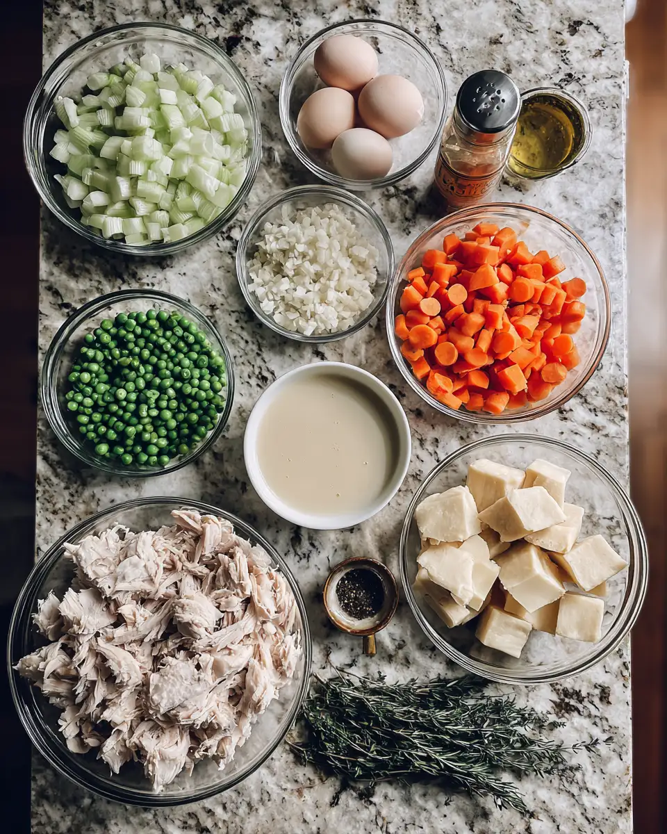 Ingredients for The Ultimate Comfort Food Guide to Homemade Turkey Pot Pie