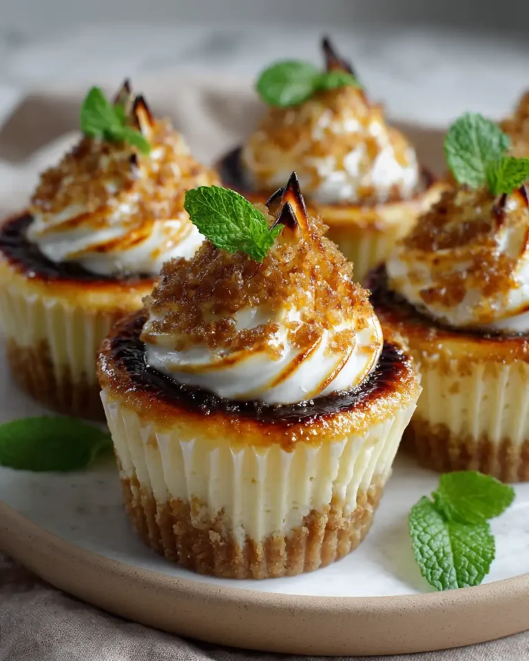 Irresistible Vanilla Bean Crème Brûlée Cheesecake Cupcakes Recipe - Featured Image