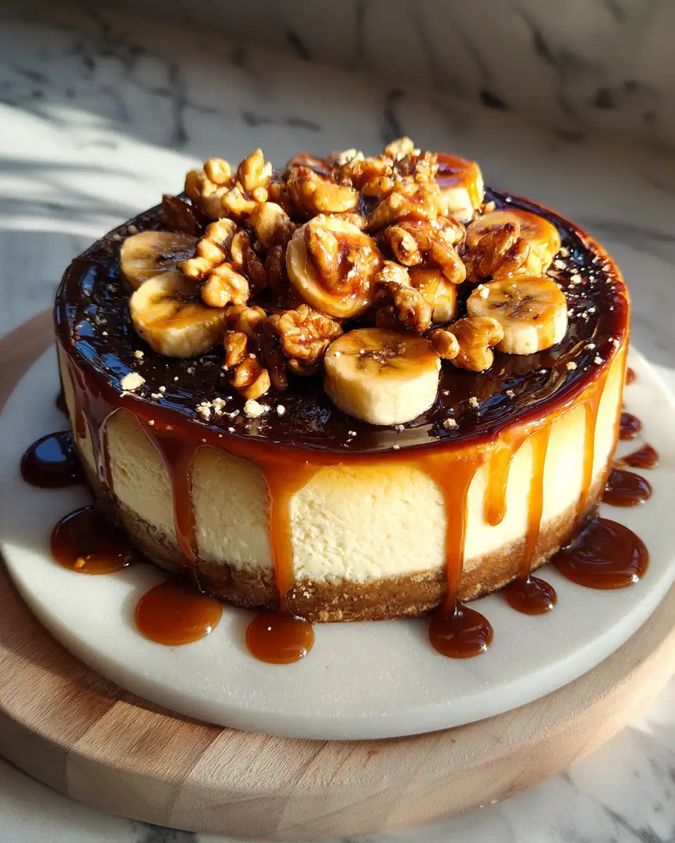Irresistible Banana Caramel Nut Cheesecake Recipe You Have to Try 7 Final dish - Irresistible Banana Caramel Nut Cheesecake Recipe You Have to Try