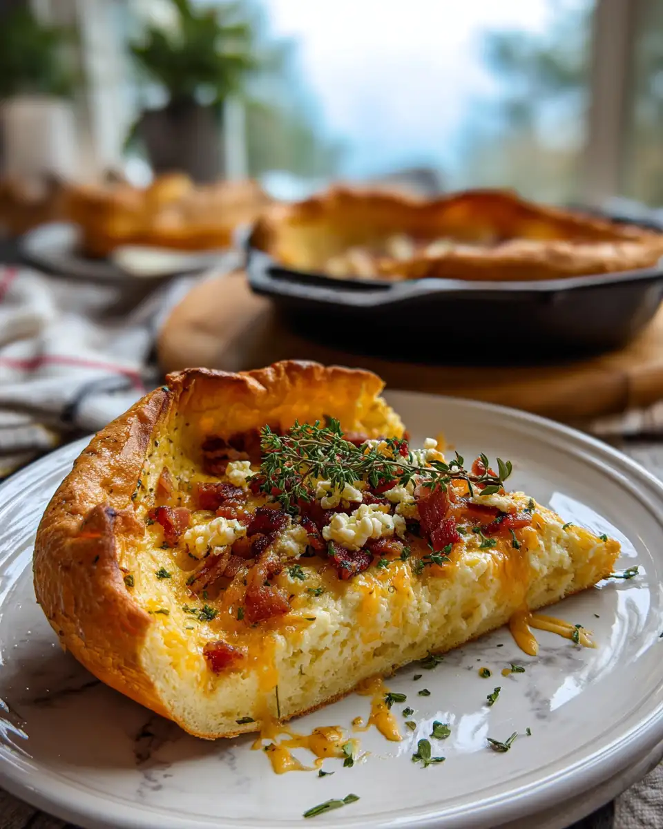 Savory Delight Cheddar and Bacon Dutch Baby Recipe You Need to Try - Featured Image