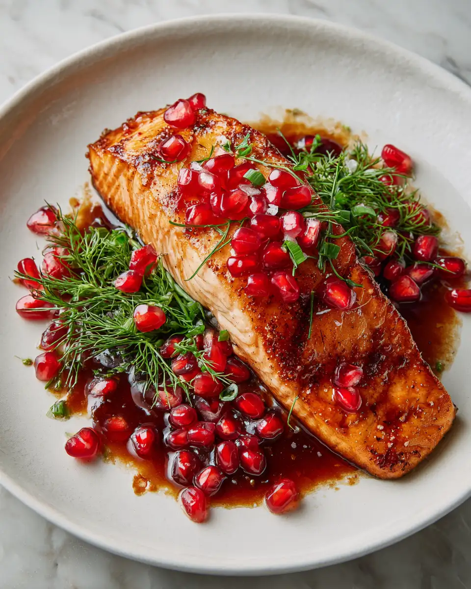 Festive Christmas Salmon with Tangy Pomegranate Glaze - Featured Image
