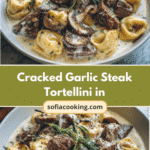 Cracked Garlic Steak Tortellini in Creamy House Sauce Recipe to Savor