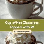 Indulge in the Ultimate Cup of Hot Chocolate Topped with Whipped Cream