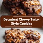 Decadent Chewy Twix Style Cookies with Crunchy Caramel Bliss