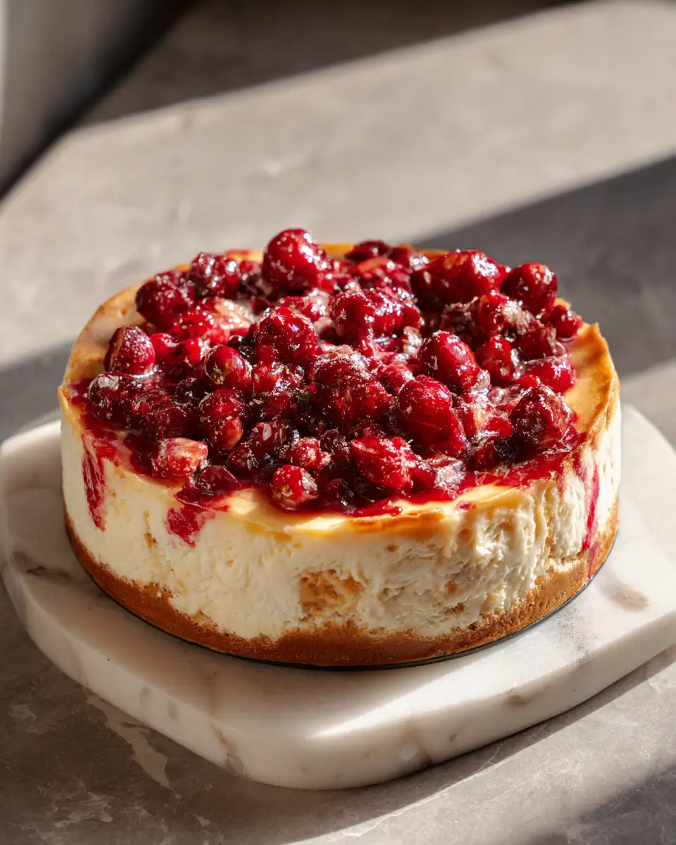 Final dish - Decadent Cranberry Cheesecake Recipe That Will Steal the Show