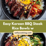 Easy Korean BBQ Steak Rice Bowls with Spicy Cream for Flavor-Packed Weeknight Meals