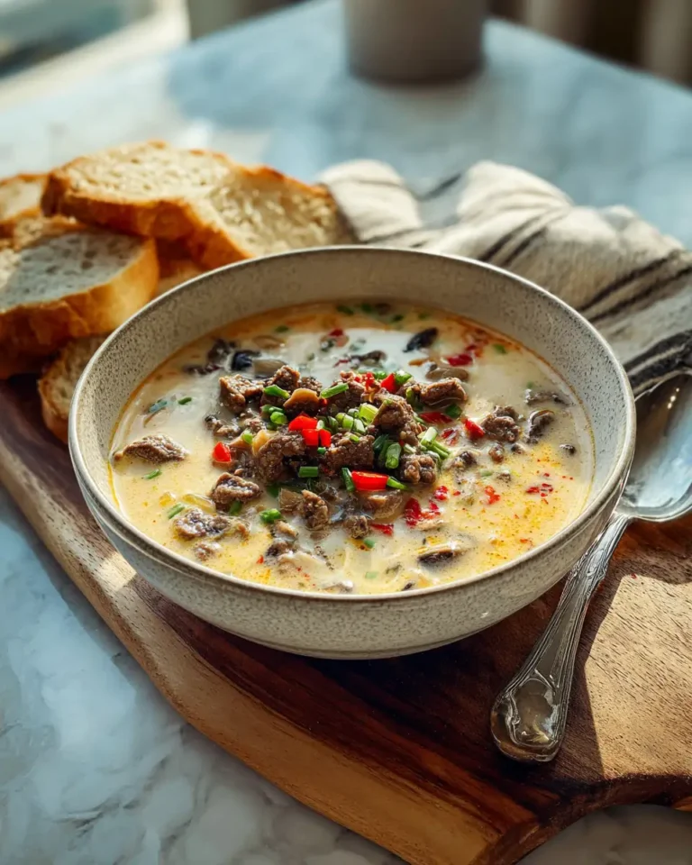 Easy One Pot Philly Cheesesteak Soup Recipe for a Cozy Comfort Meal - Featured Image