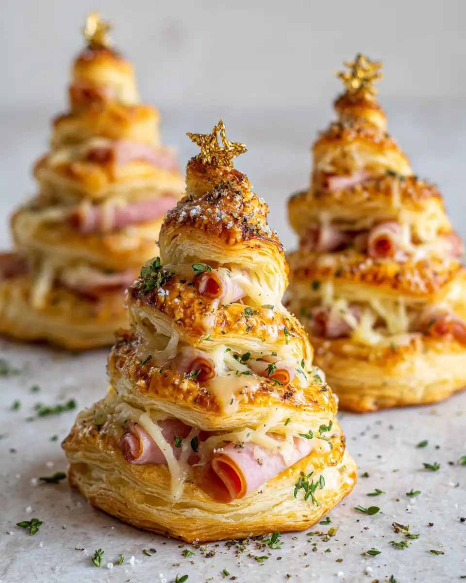 Ingredients for Delicious Ham and Cheese Puff Pastry Christmas Trees Recipe to Impress Your Holiday Guests