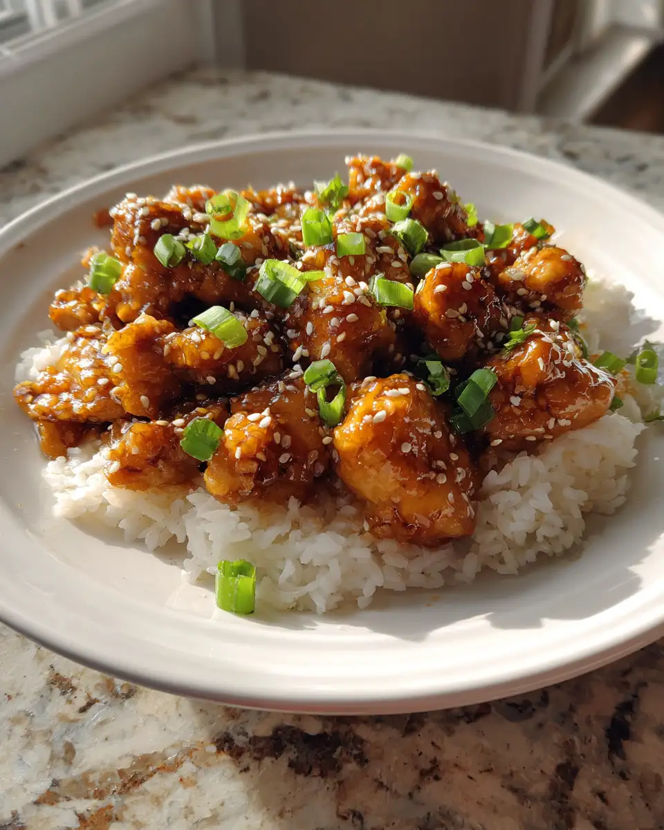 Final dish - Healthy Slow Cooker Orange Chicken Recipe for Easy Delicious Meals