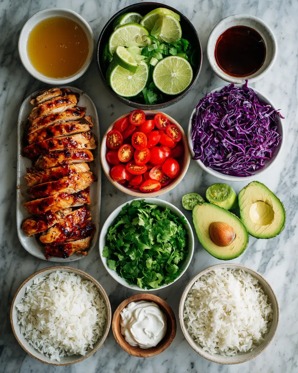 Sweet and Tangy Honey Lime Chicken and Rice Bowls You Need to Try 5 Ingredients for Sweet and Tangy Honey Lime Chicken and Rice Bowls You Need to Try