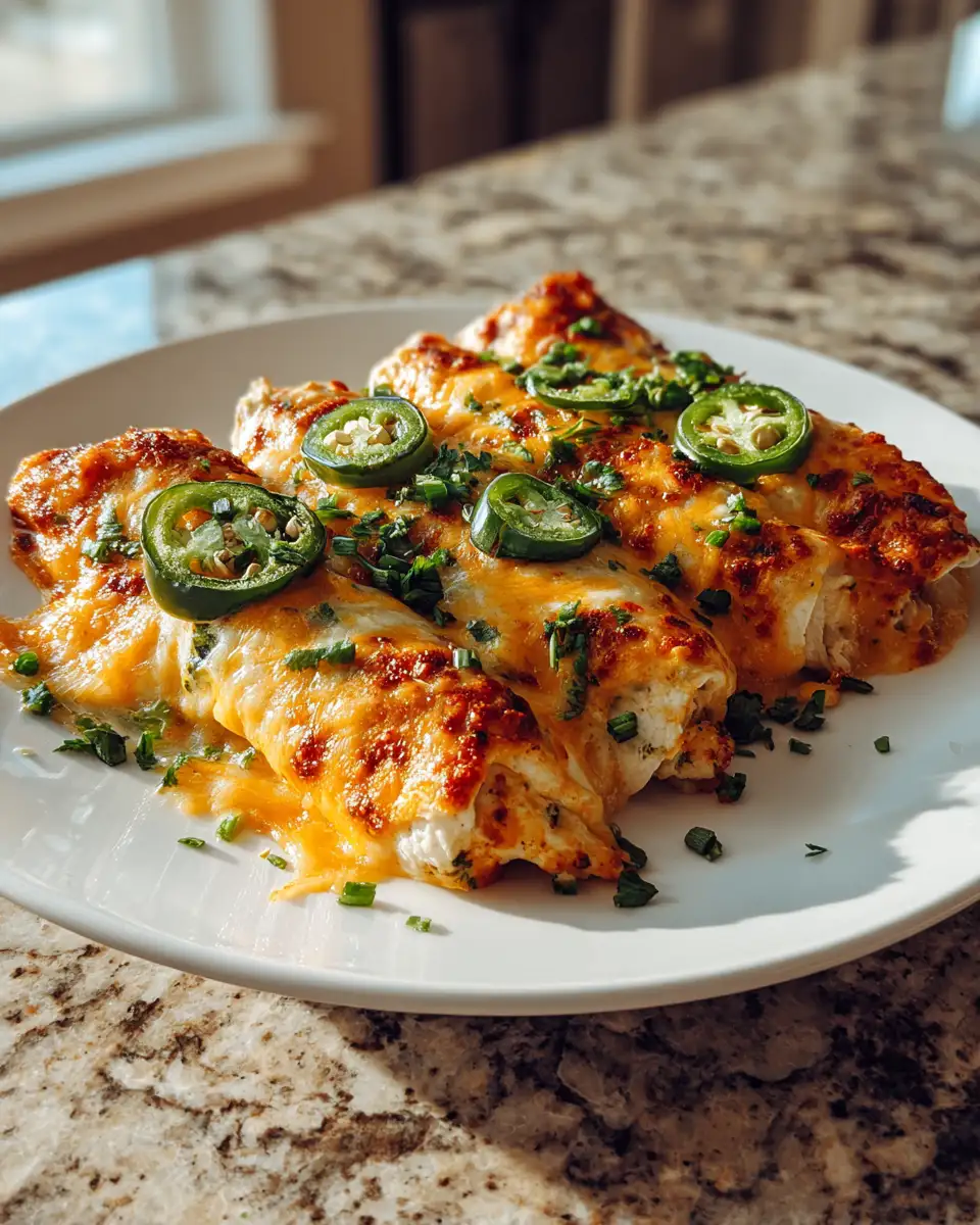 Final dish - Fiery Flavor Explosion Jalapeño Popper Cheesy Chicken Enchiladas You Need to Try