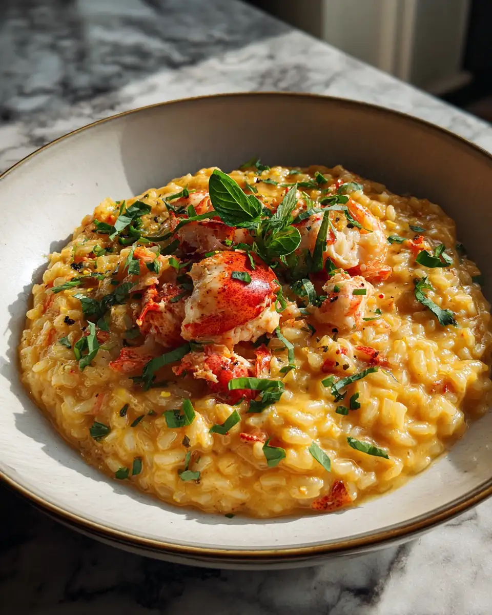 Final dish - Creamy Lemon Butter Lobster Risotto That Will Melt Your Heart